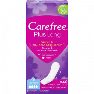 Carefree Nohavičkové vložky Plus Long Svieža vôňa 40 kusov