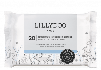 Lillydoo Vlhčené obrúsky na tvár a ruky 20 kusov